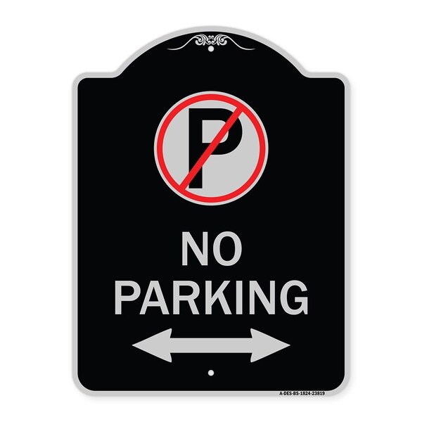 Signmission No Parking Heavy-Gauge Aluminum Architectural Sign, 24" x 18", BS-1824-23819 A-DES-BS-1824-23819 - main